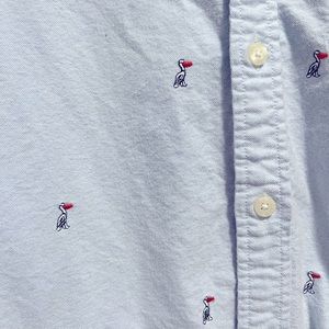 JCrew Small Oxford with embroidered pelicans